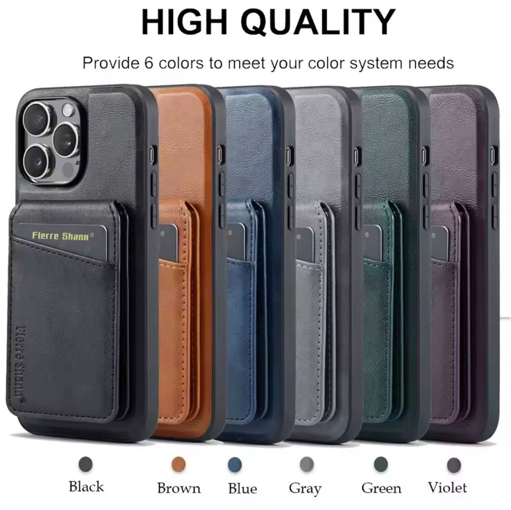 Detachable Magnetic Leather Wallet Phone Case Wireless Charging Cover for iPhone 13 14 Plus 15 16 Pro Max
